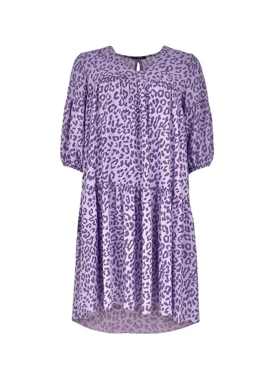 Black Colour Kjole - Lex Short Boho Dress, Lavender Leo